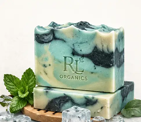 RL Organics Arctic Renewal 2 handcrafted soap advertisement — visit RLOrganics.com for your subscription today